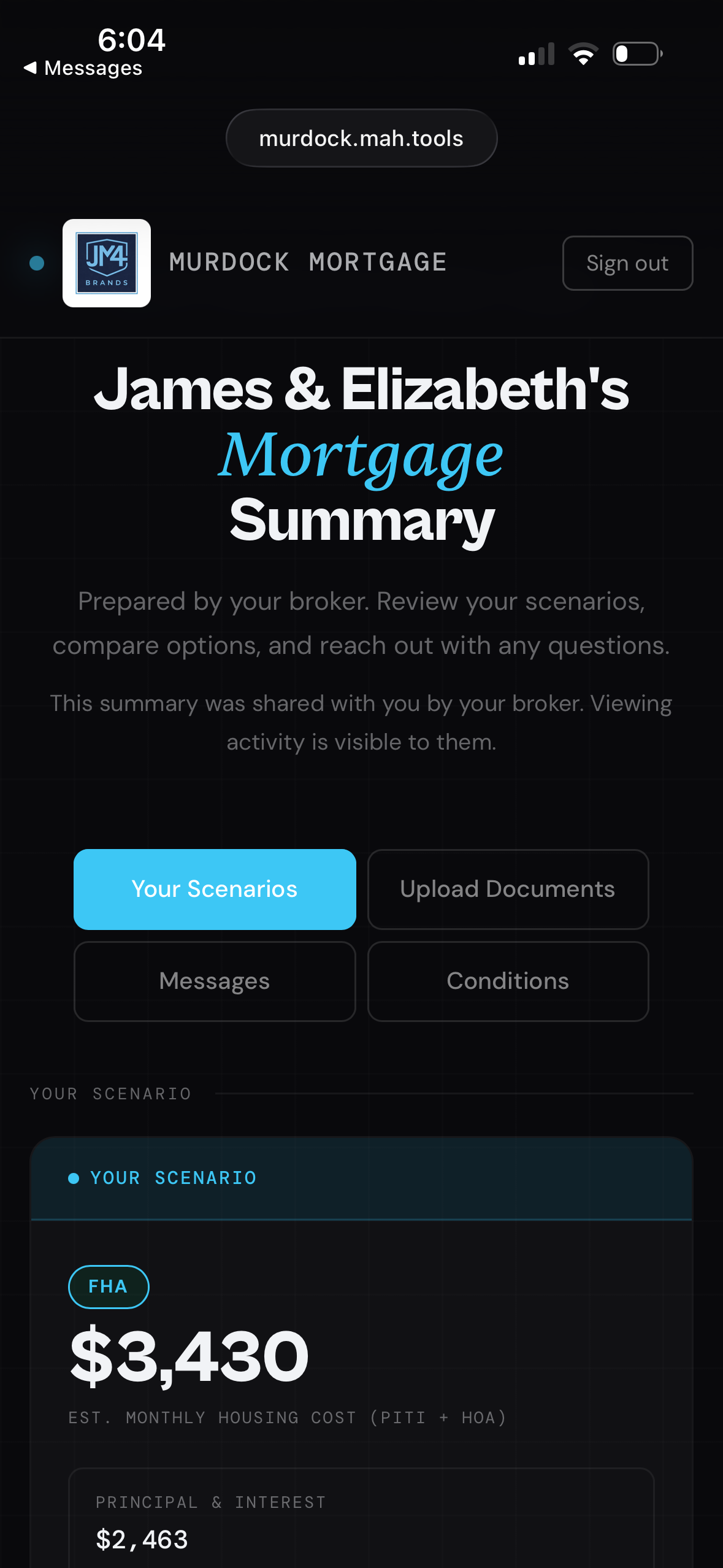 Branded client portal